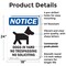 Signmission Dogs In Yard No Trespassing OSHA Notice Sign, Plastic, 18in W x 24in L, 2PK OS-2PACK-NS-P-1824-V-11441 - alternate 3
